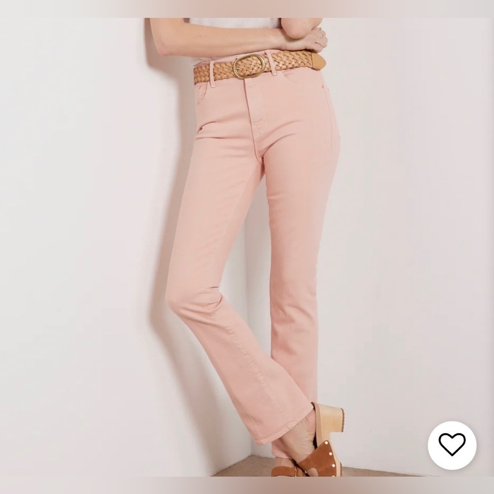 Mother Superior Women's Peach Parfait Cotton Blend The Insider Hover Jeans 25